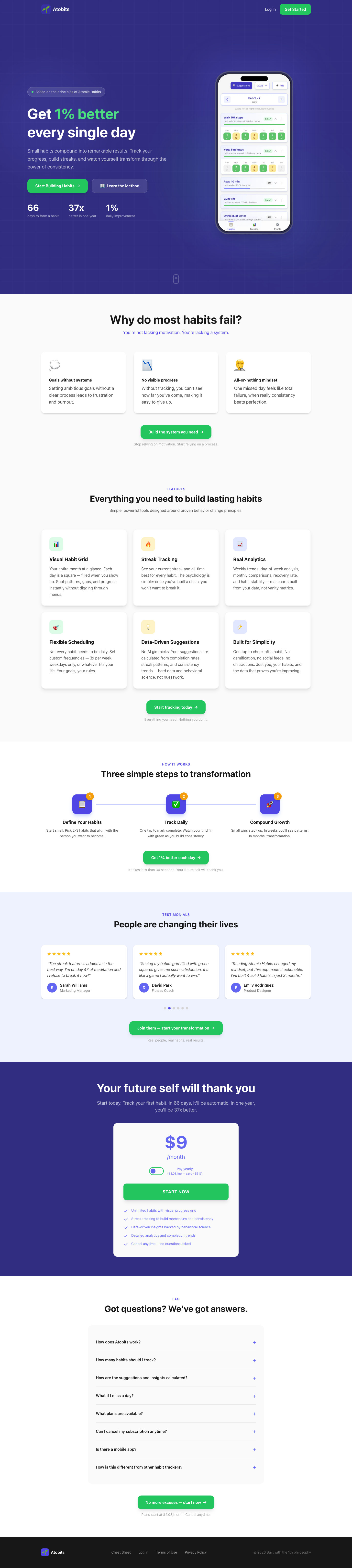 Atobits full landing page screenshot