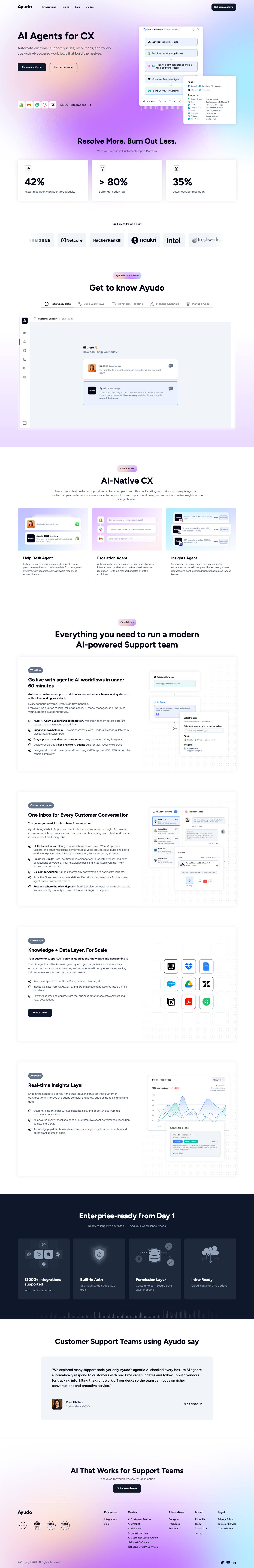 Ayudo full landing page screenshot