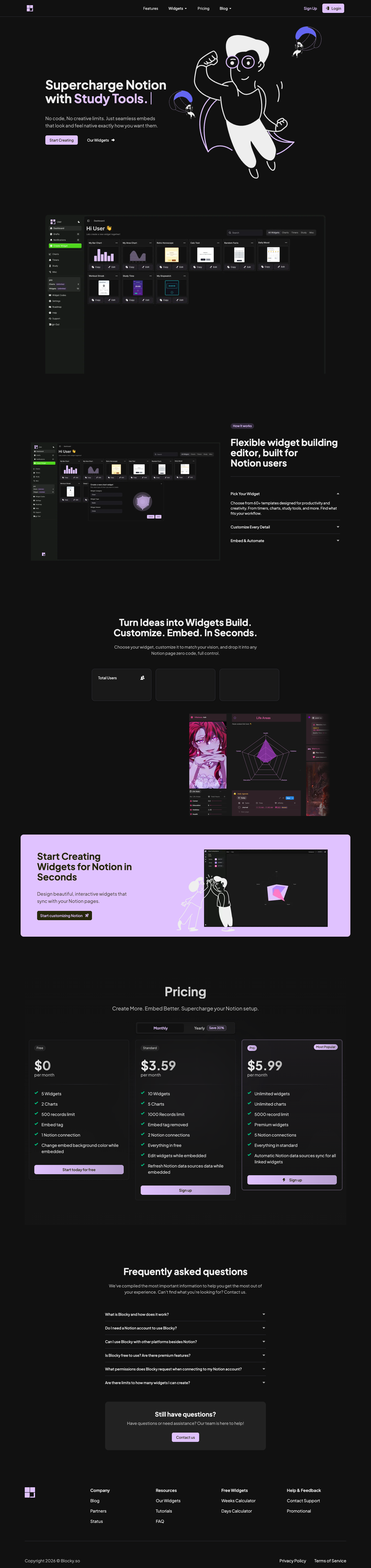 Blocky full landing page screenshot