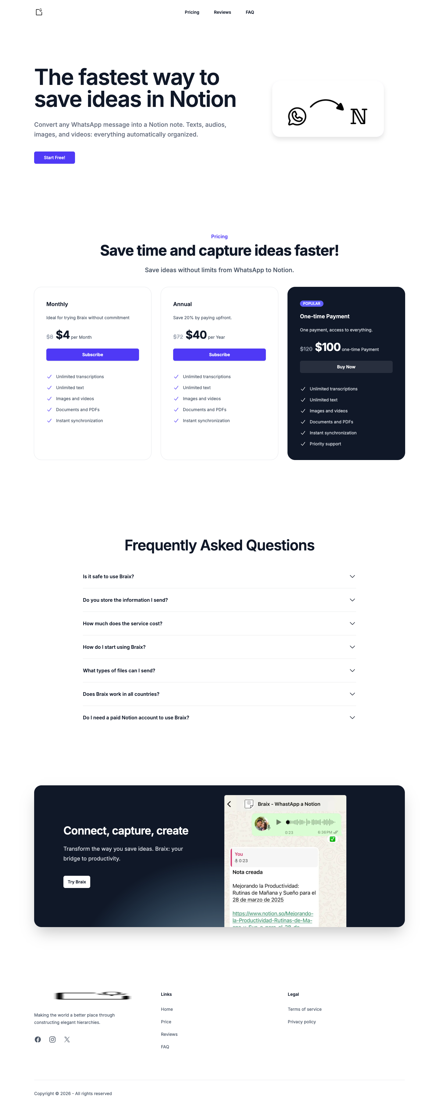 Braix full landing page screenshot