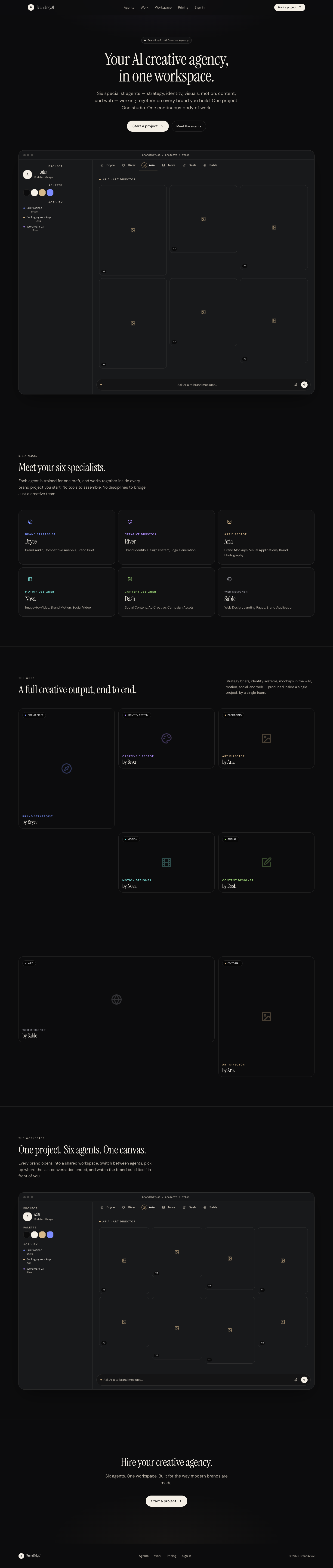 BrandiblyAI full landing page screenshot