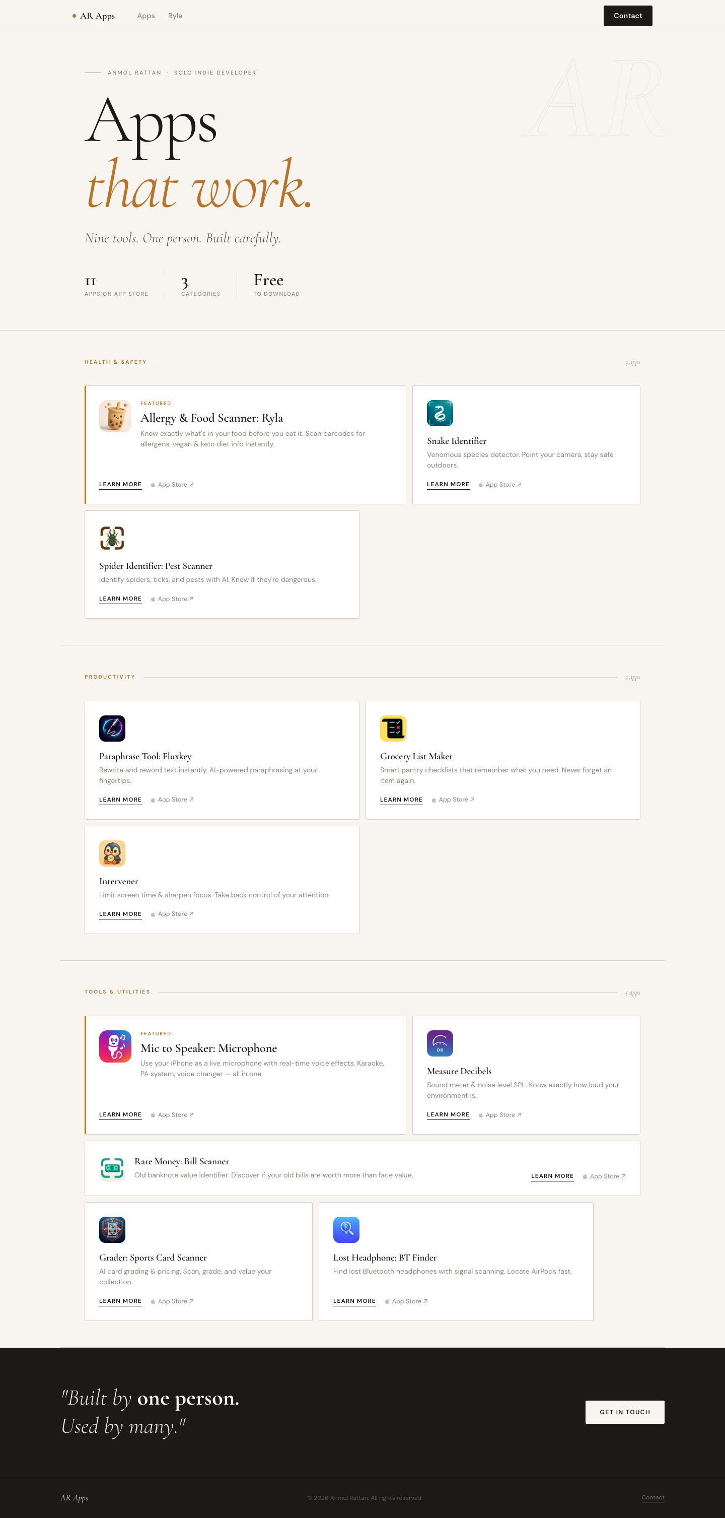 Bug Identifier full landing page screenshot
