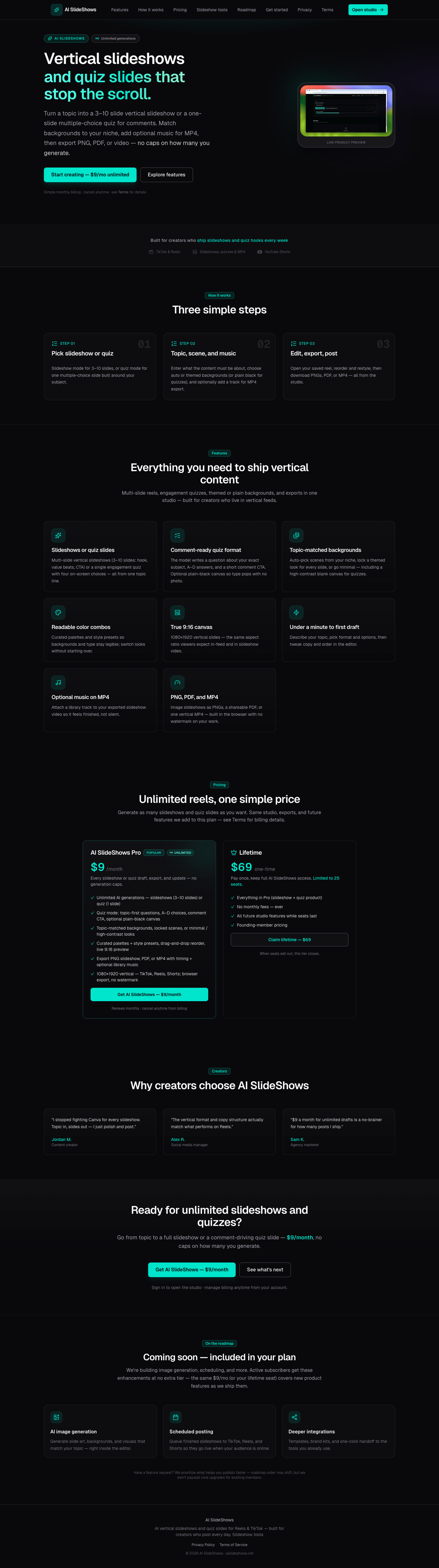 Clip Hawk full landing page screenshot