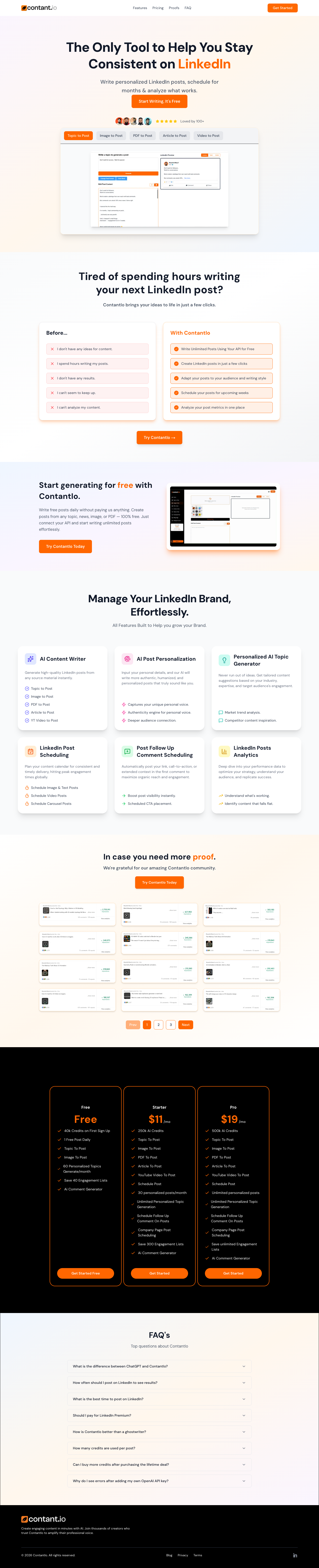 contant.io full landing page screenshot