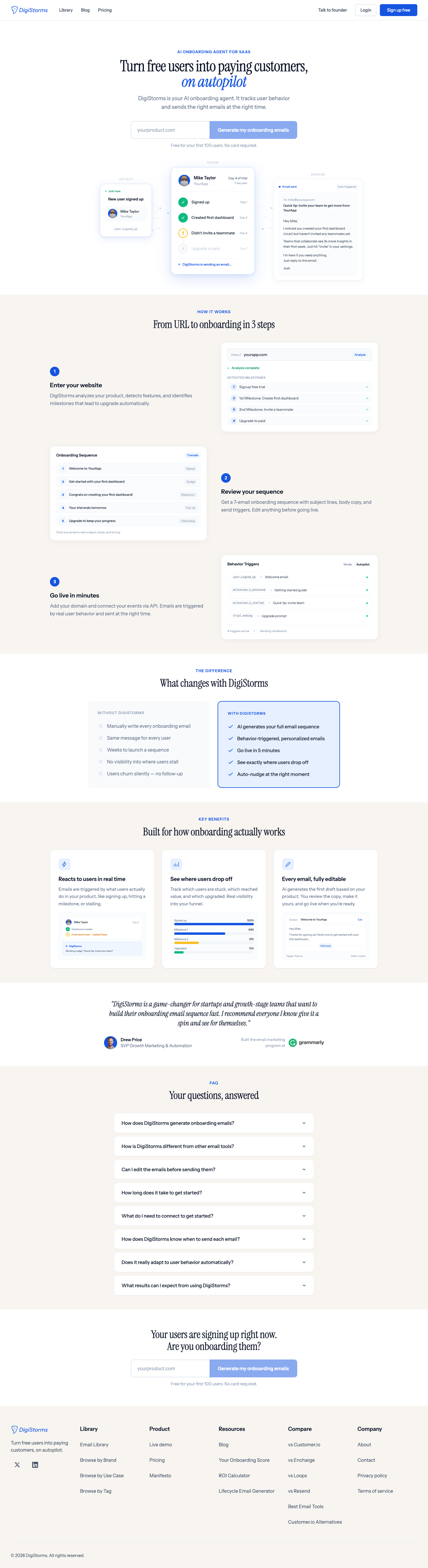 DigiStorms SaaS full landing page screenshot