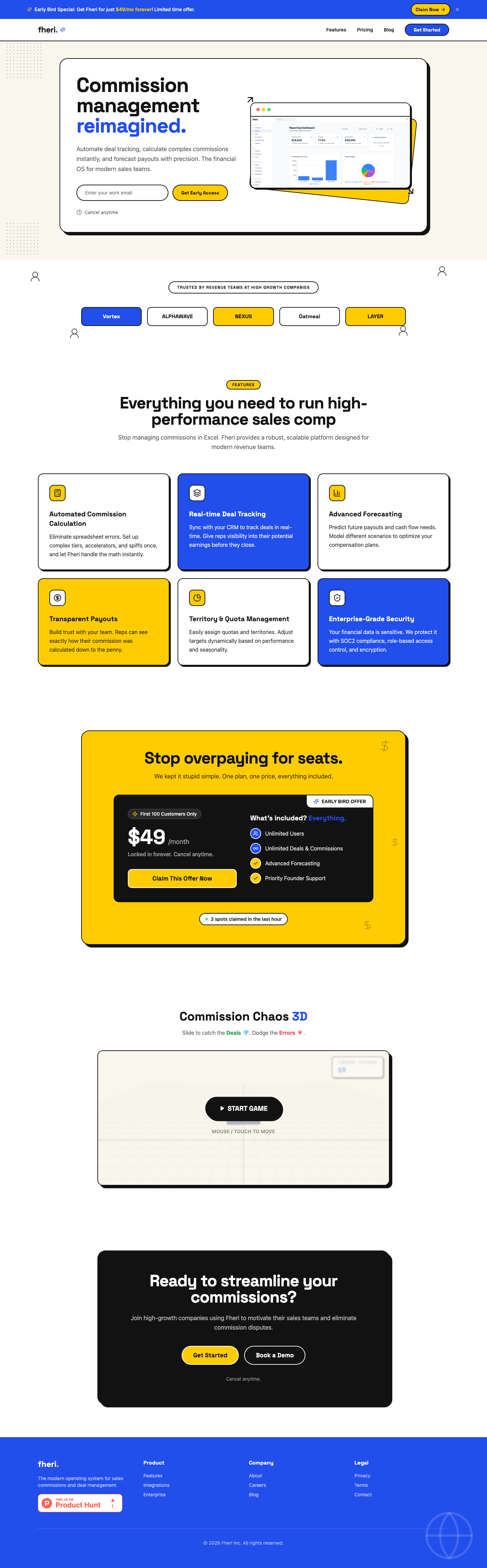 Fheri full landing page screenshot