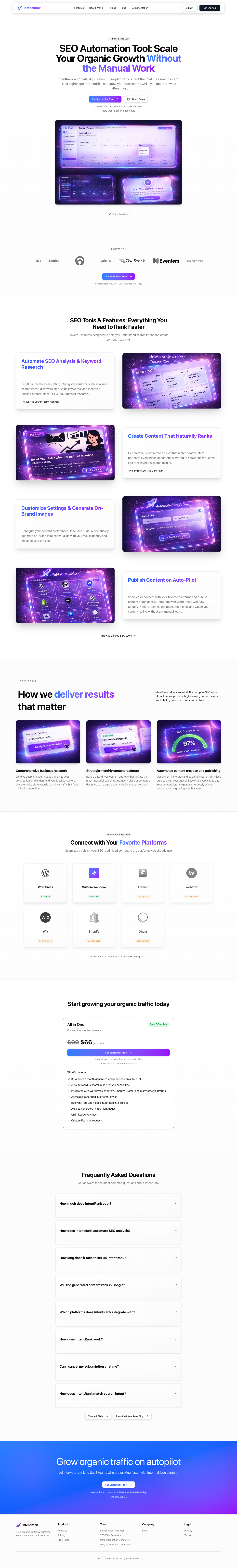 IntentRank full landing page screenshot
