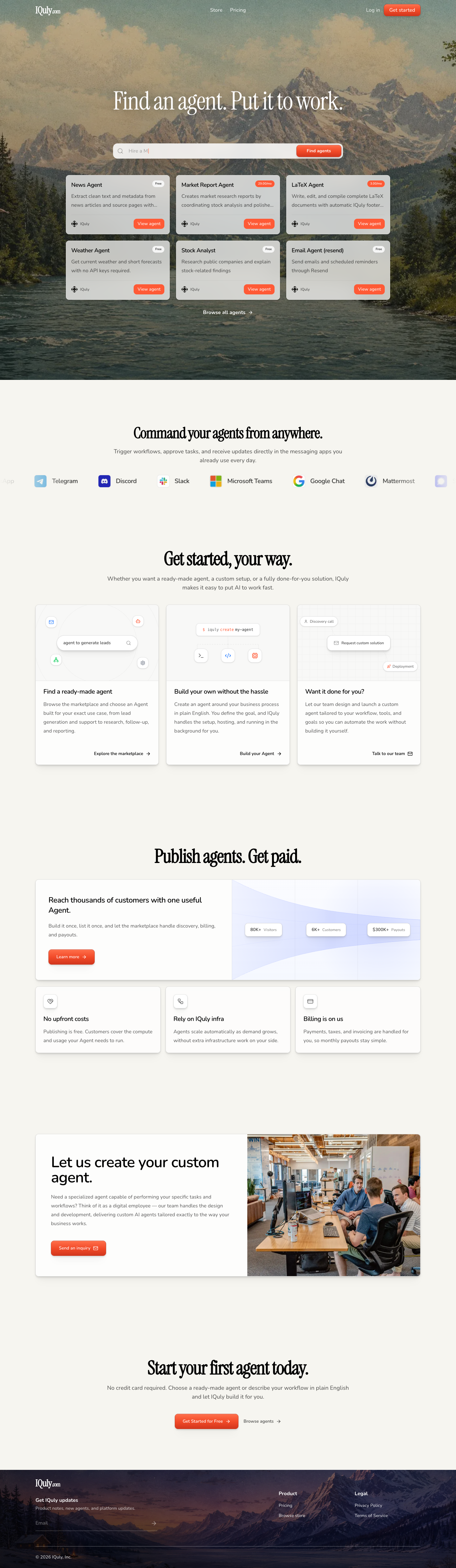 IQuly full landing page screenshot