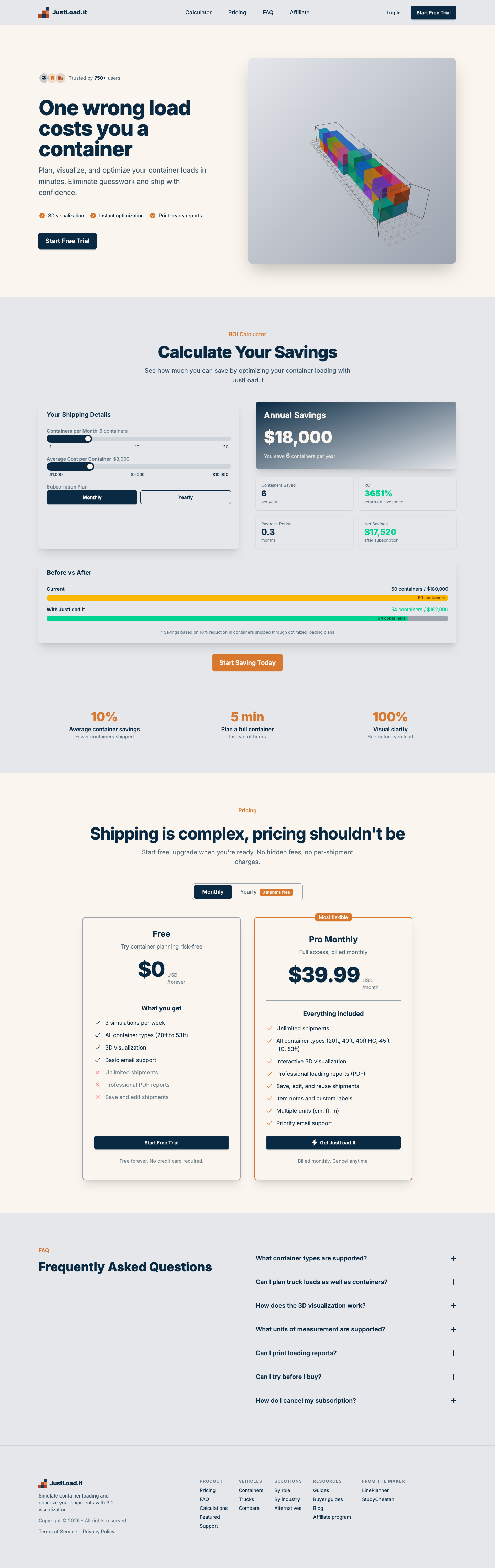 JustLoad.it full landing page screenshot