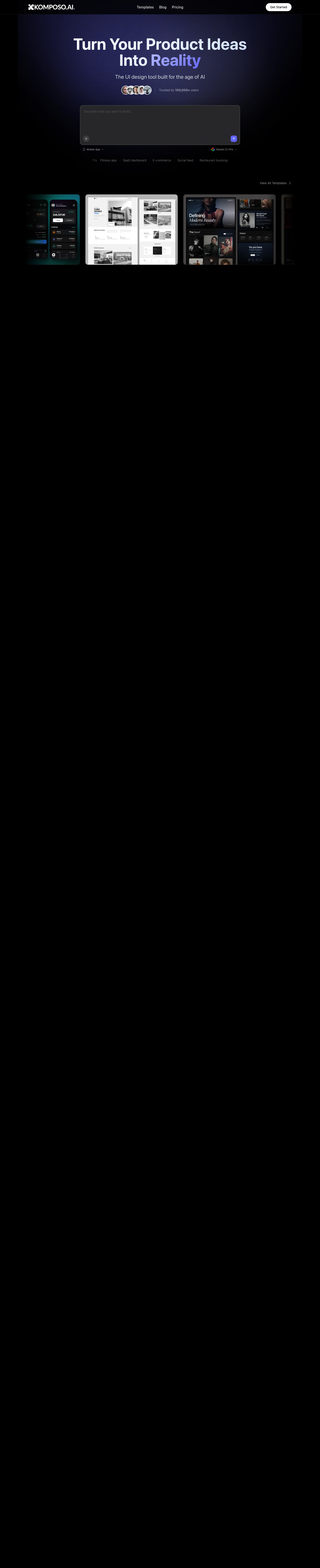 Komposo full landing page screenshot