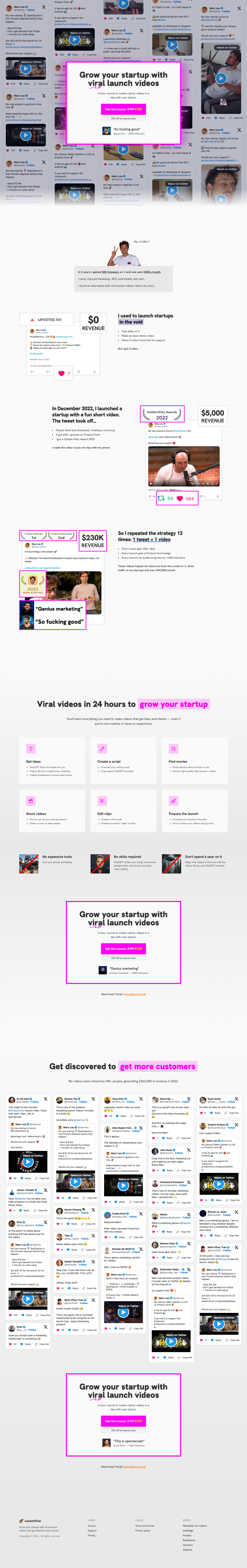 LaunchViral full landing page screenshot