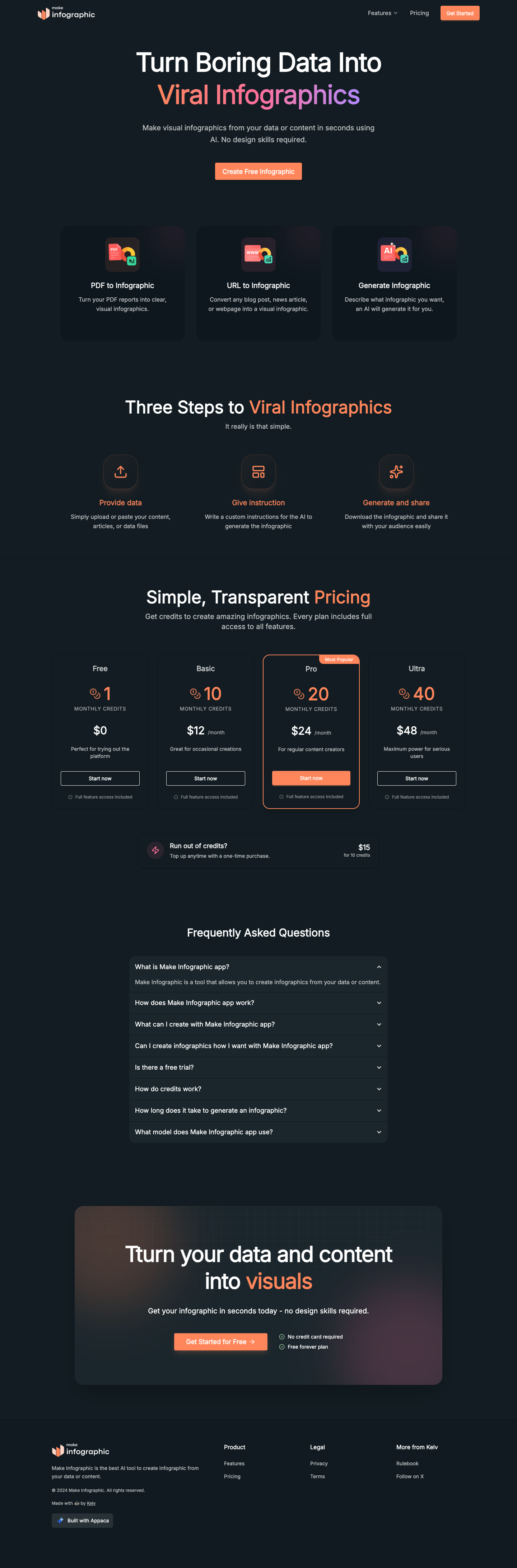 makeinfographic.app full landing page screenshot