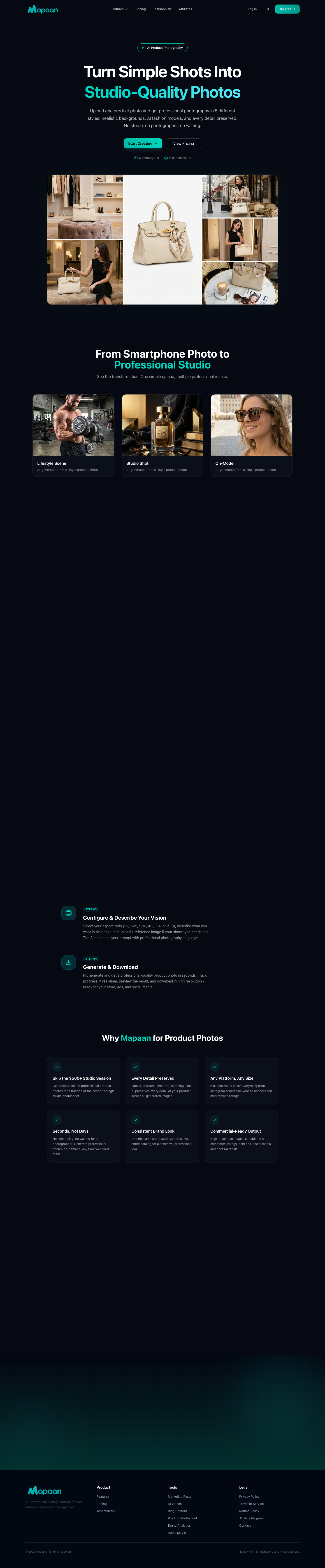 Mapaan full landing page screenshot