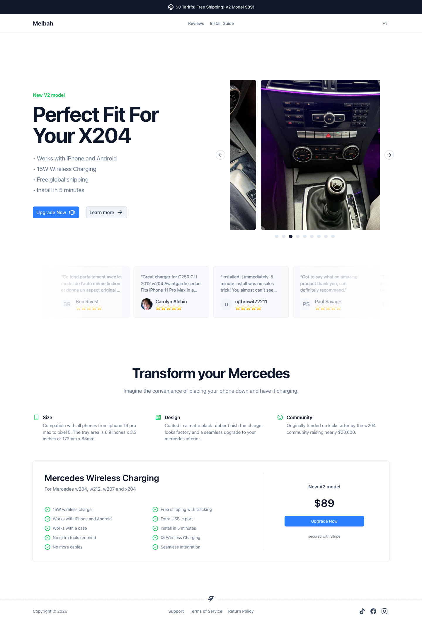 Melbah full landing page screenshot