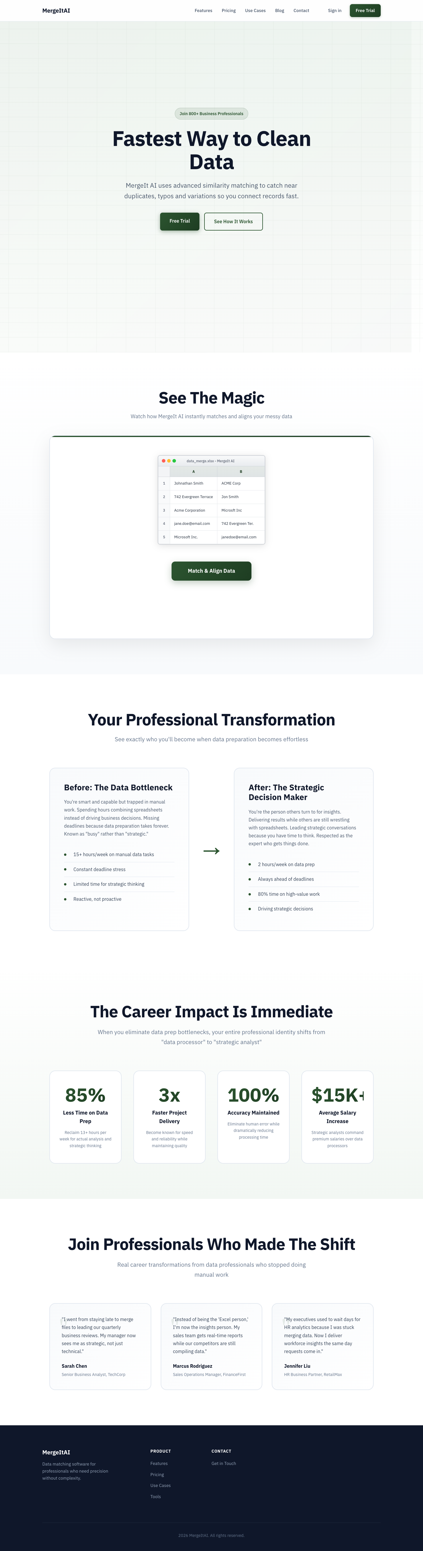 MergeitAI full landing page screenshot