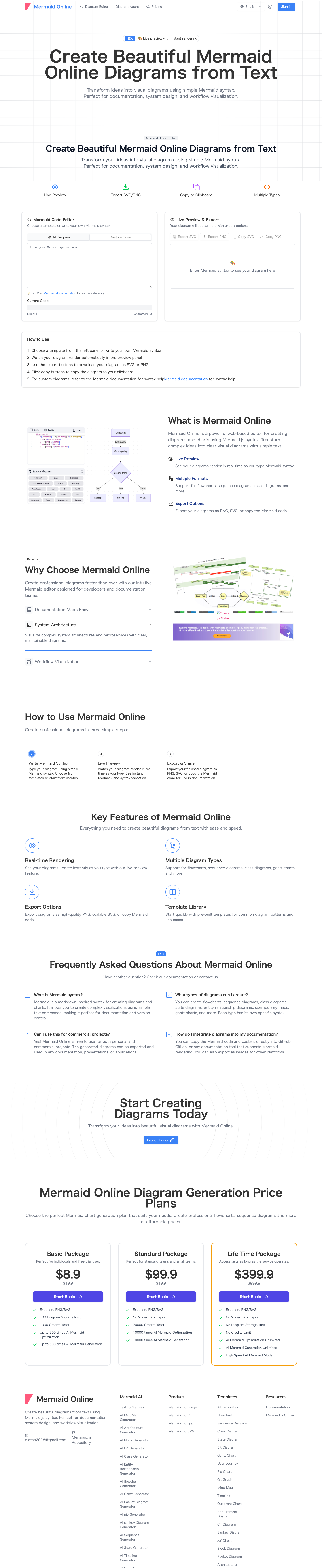 mermaidonline.live full landing page screenshot
