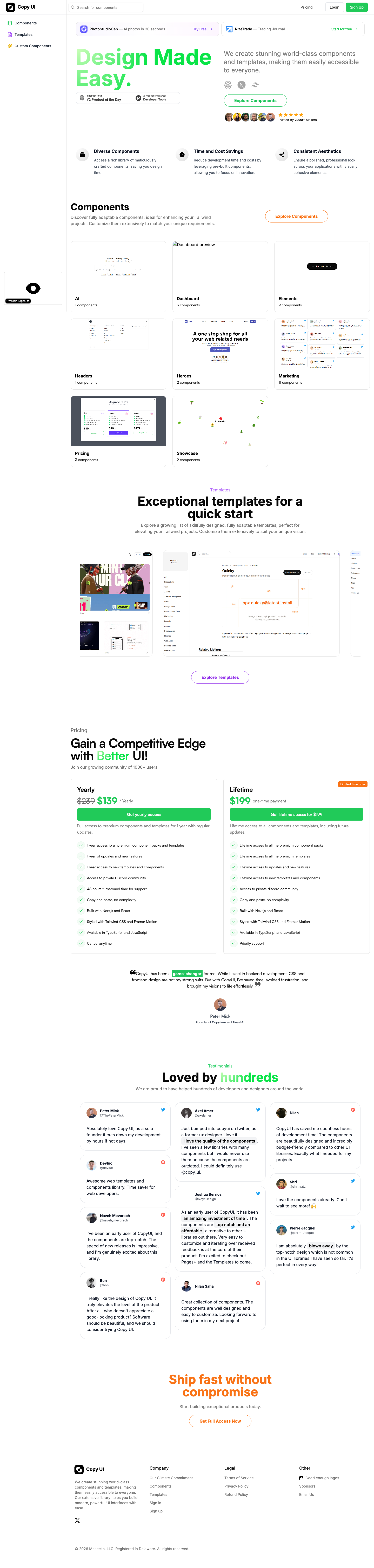 Meseeks, LLC full landing page screenshot