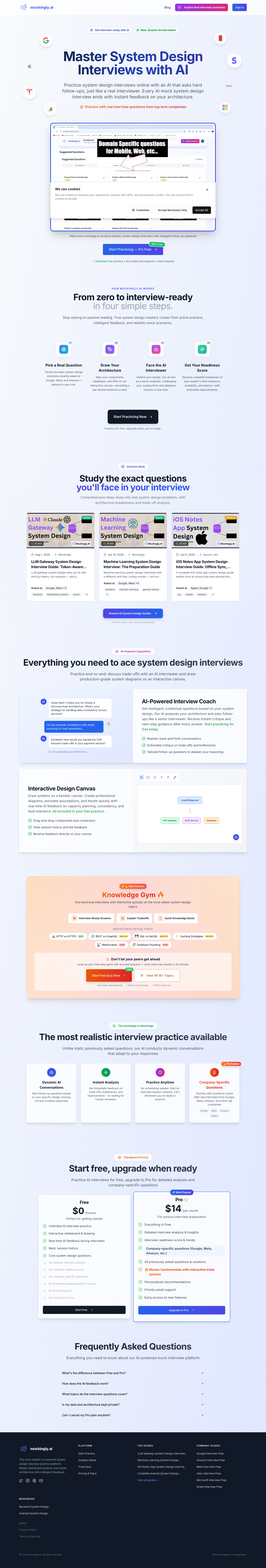 Mockingly.AI full landing page screenshot
