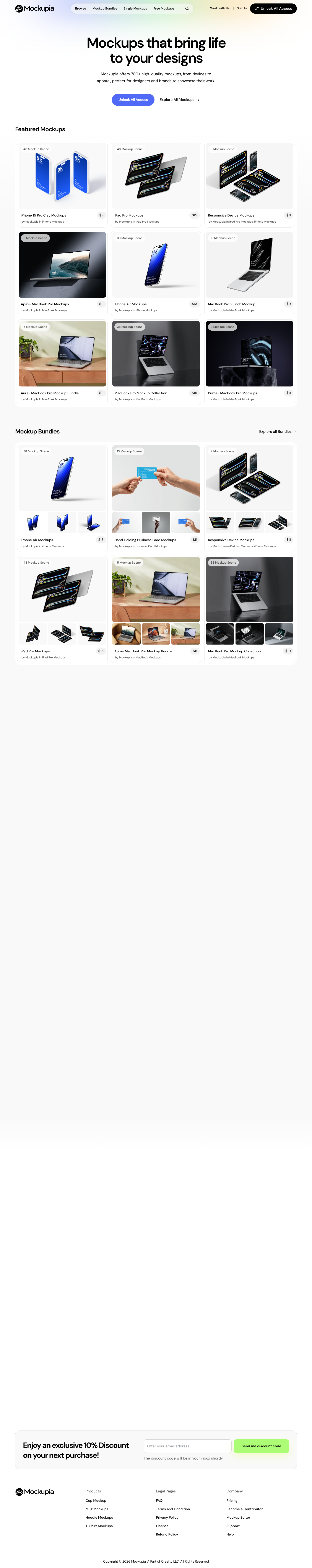 Mockupia full landing page screenshot