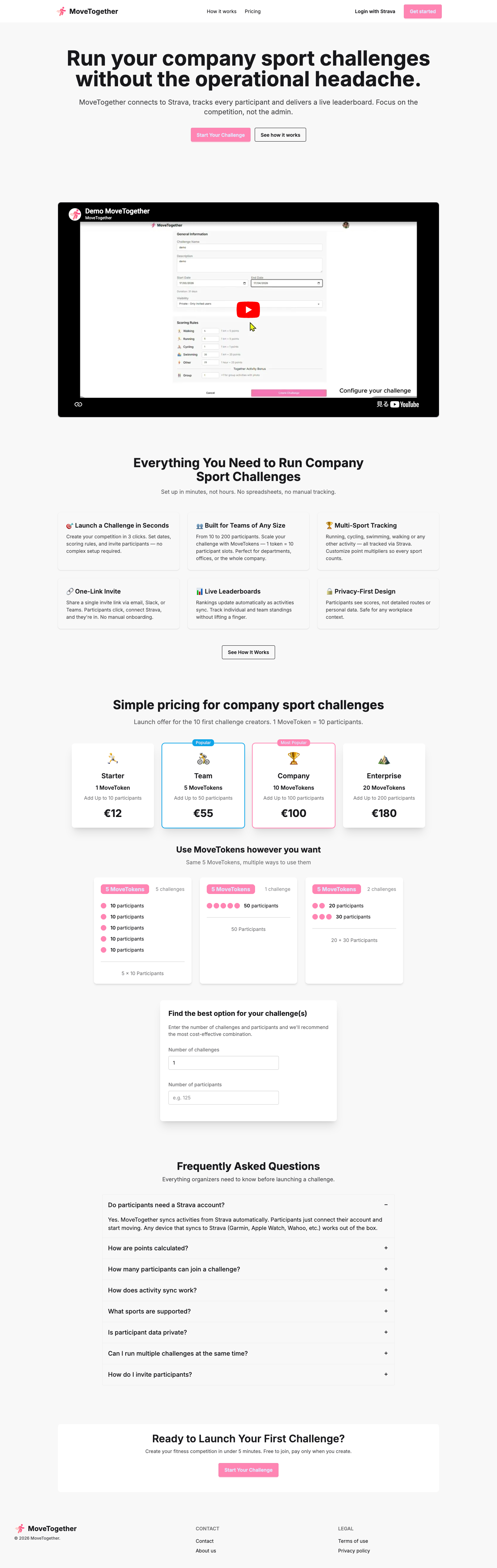 MoveTogether full landing page screenshot