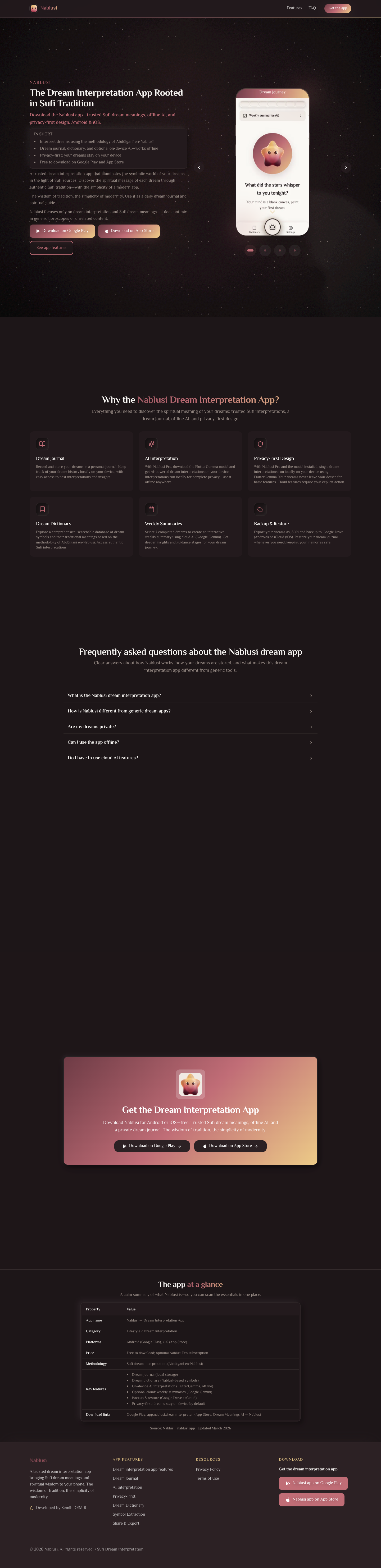 Nablusi full landing page screenshot