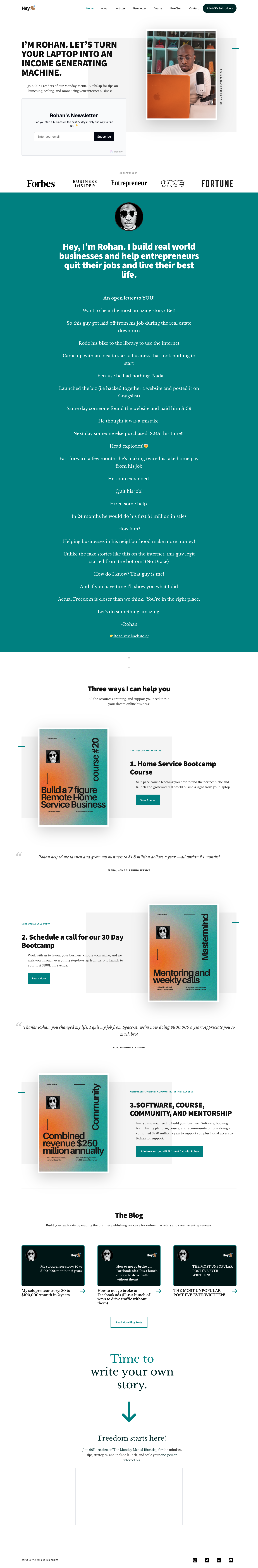 OverThink full landing page screenshot