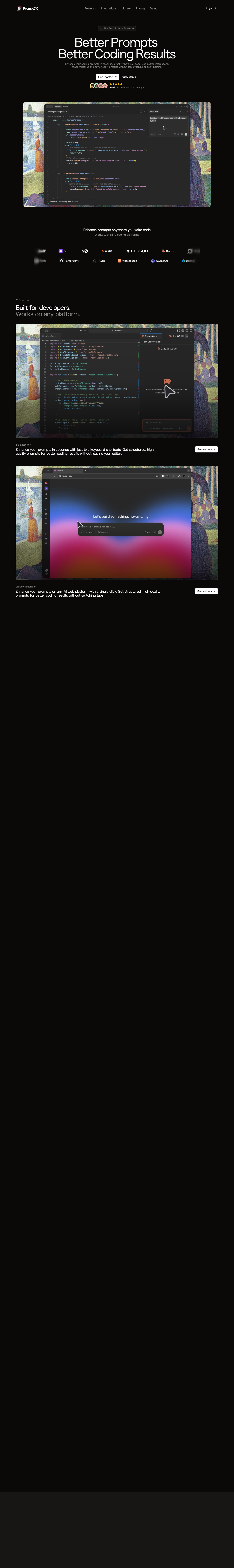 PromptDC full landing page screenshot