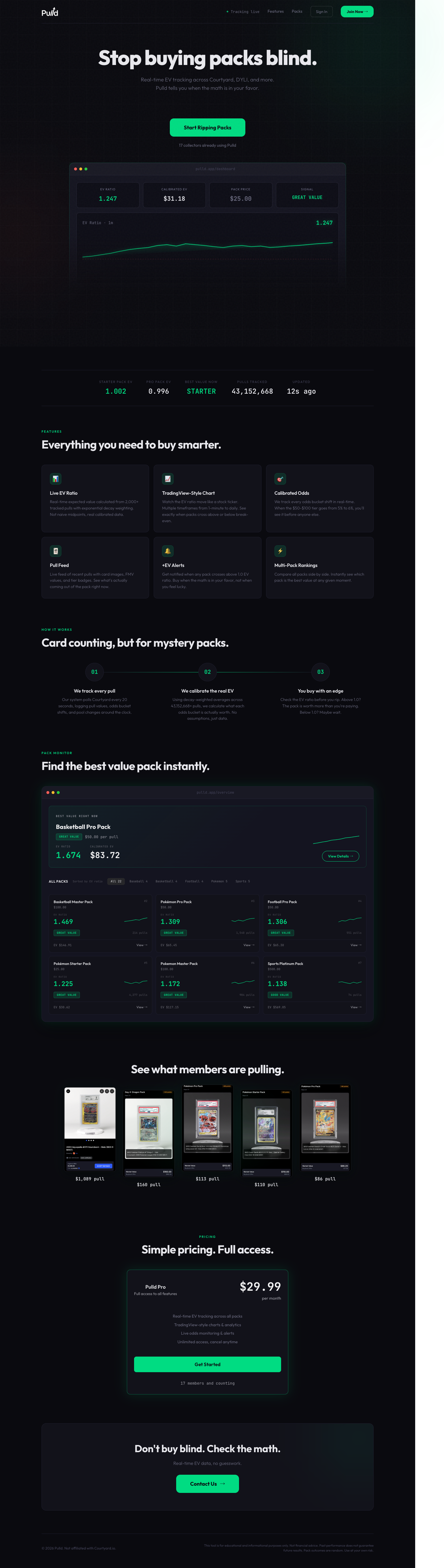 Pulld full landing page screenshot