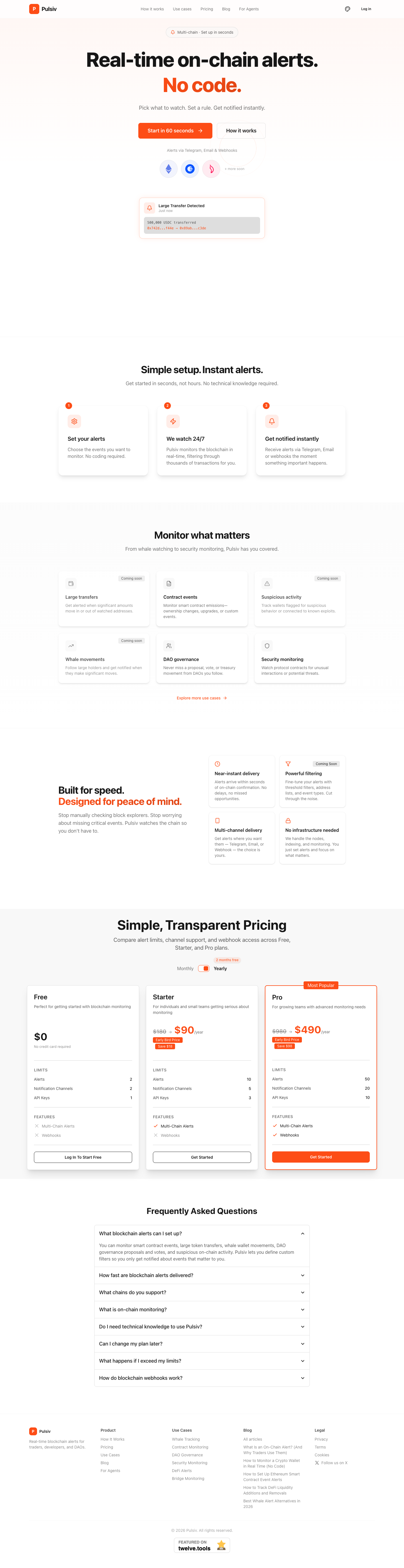 pulsiv.app full landing page screenshot