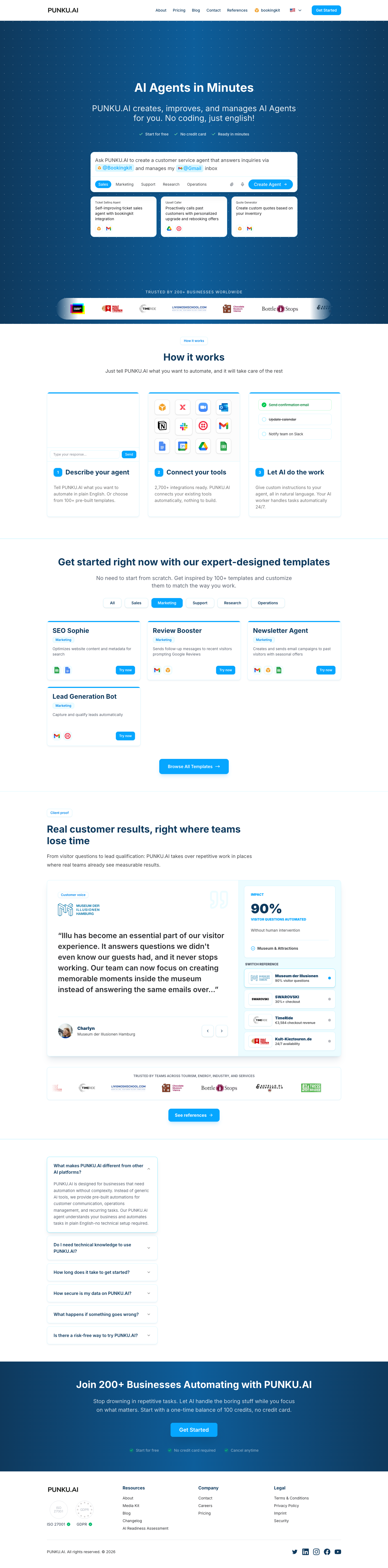 PUNKU GmbH full landing page screenshot