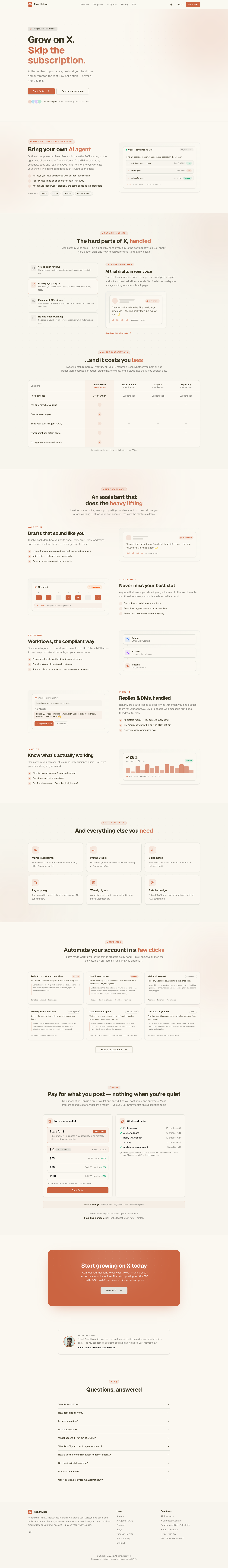 ReachMore full landing page screenshot