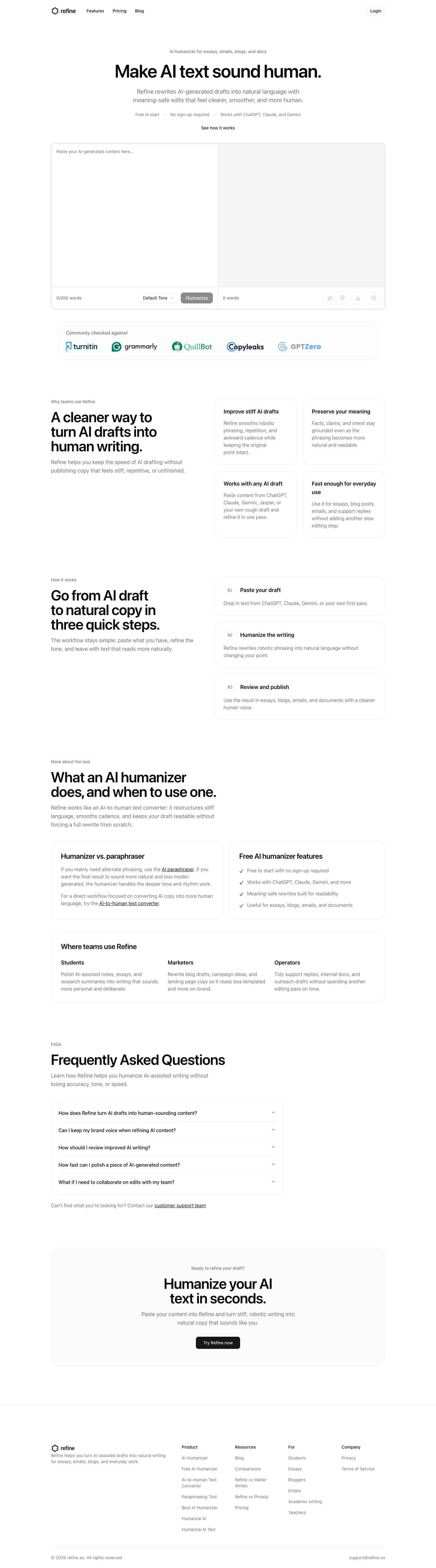 Refine full landing page screenshot