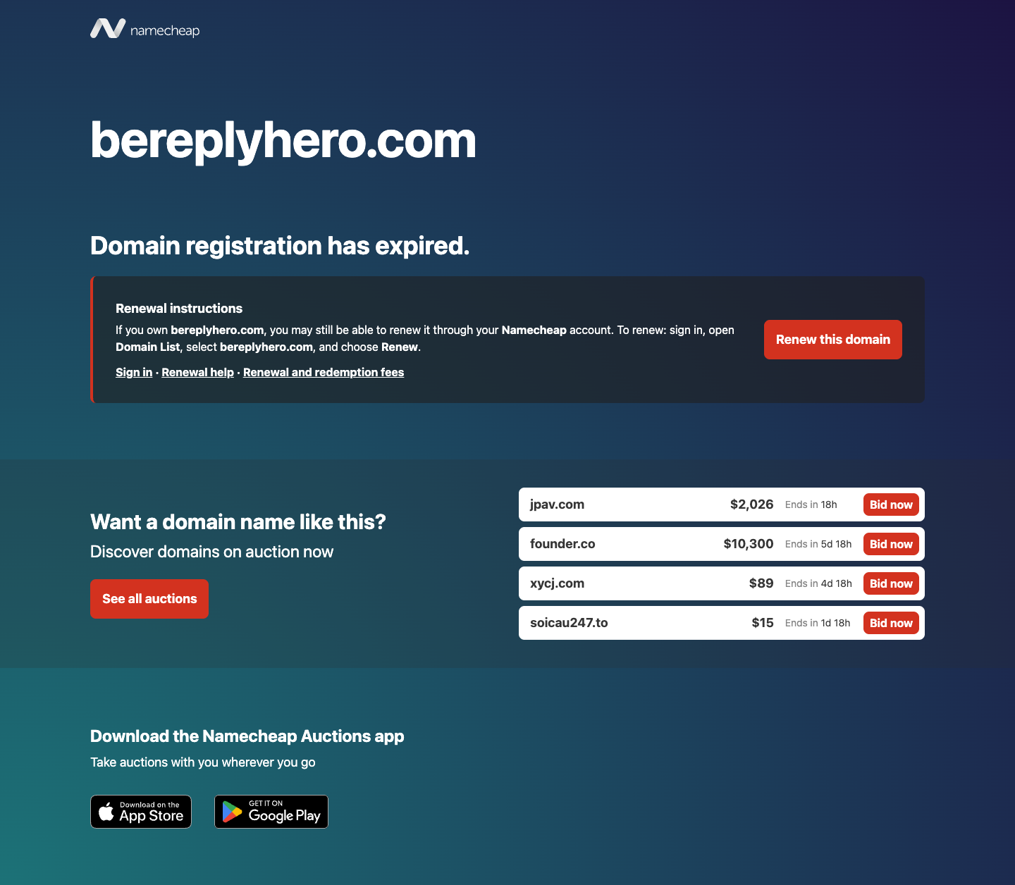 ReplyHero full landing page screenshot