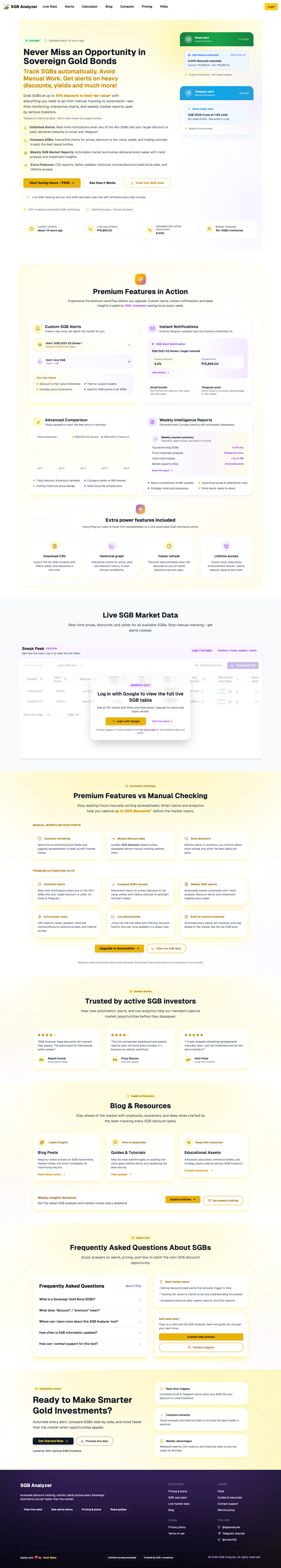 SGB Analyzer full landing page screenshot
