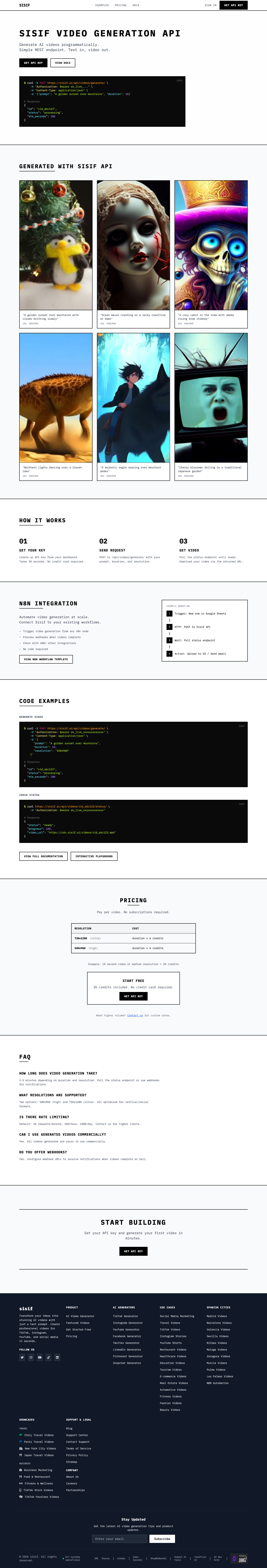Sisif.ai full landing page screenshot