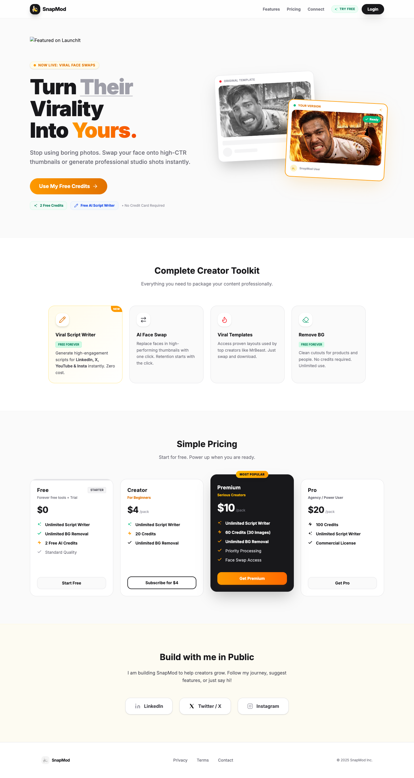 Solo Founder full landing page screenshot