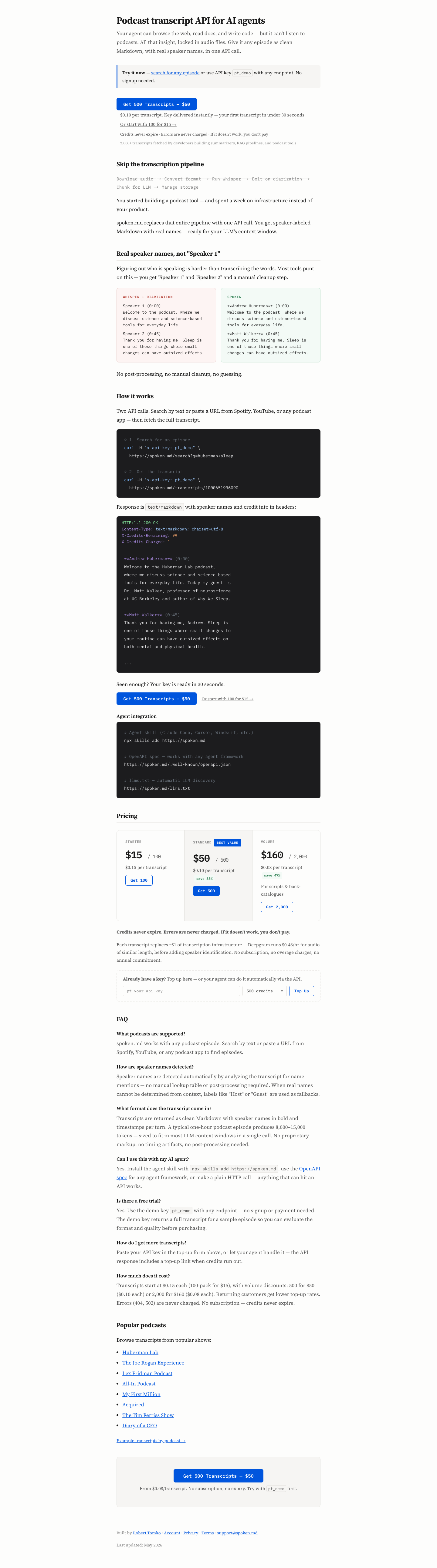 spoken.md full landing page screenshot