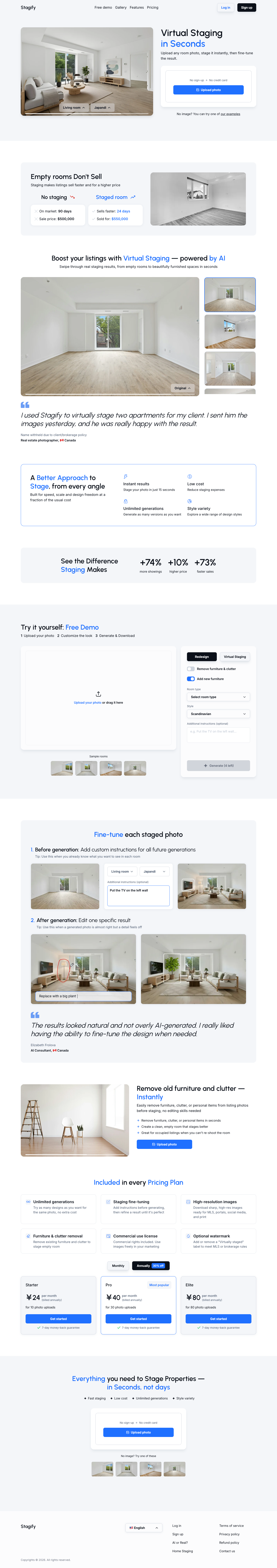 Stagify.io full landing page screenshot