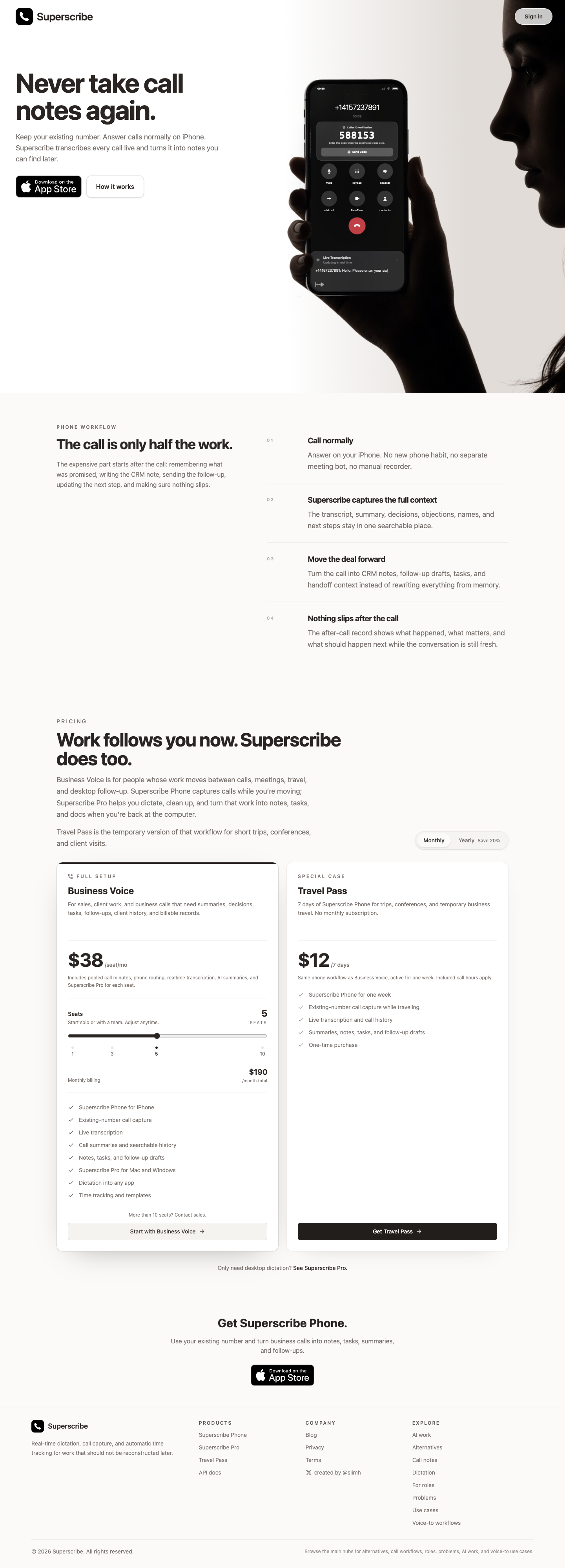 superscribe.io full landing page screenshot