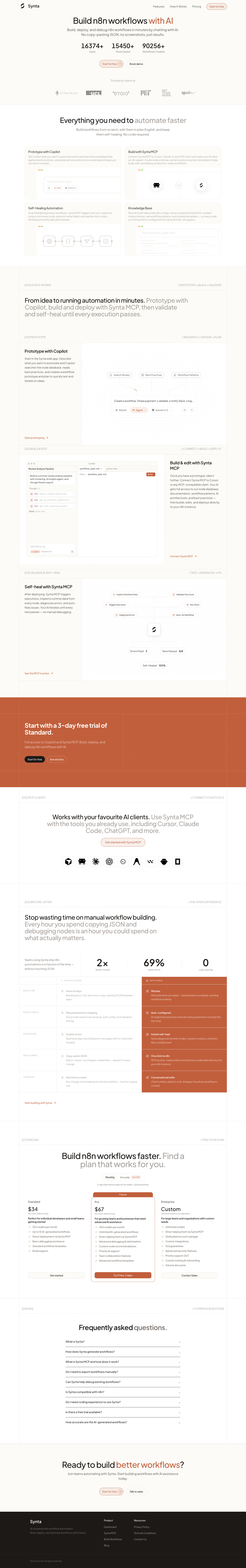 Synta full landing page screenshot