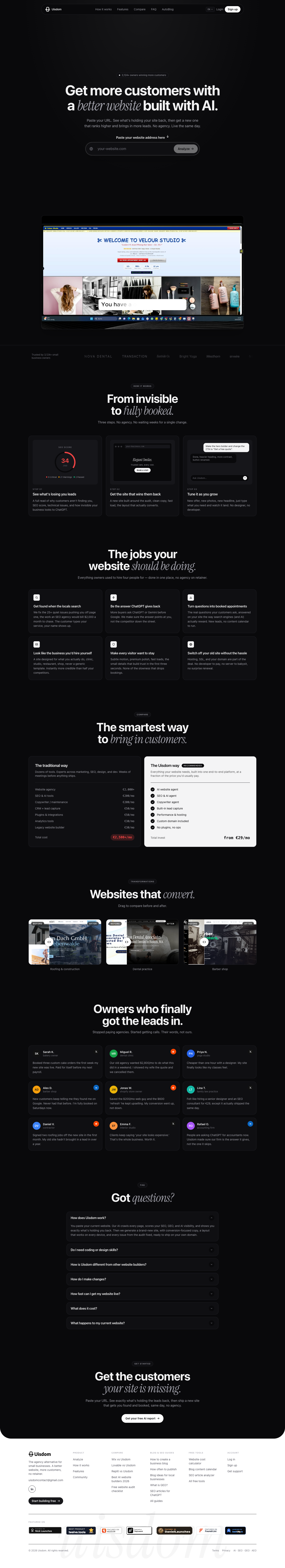 Uisdom.design full landing page screenshot