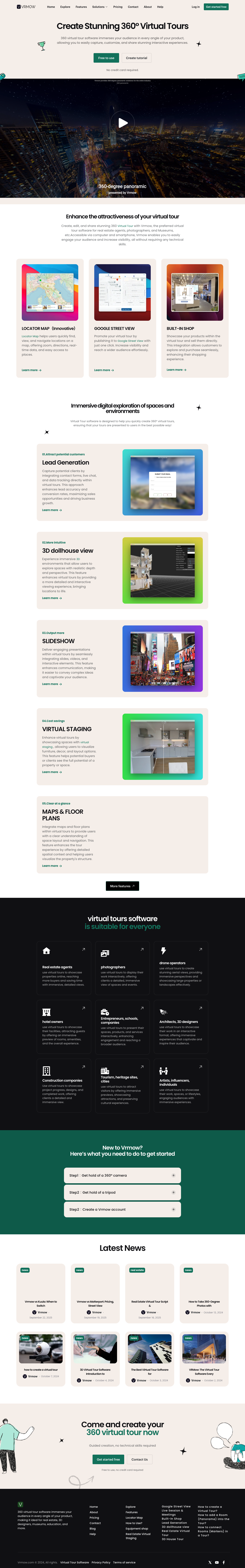 Vrmow full landing page screenshot