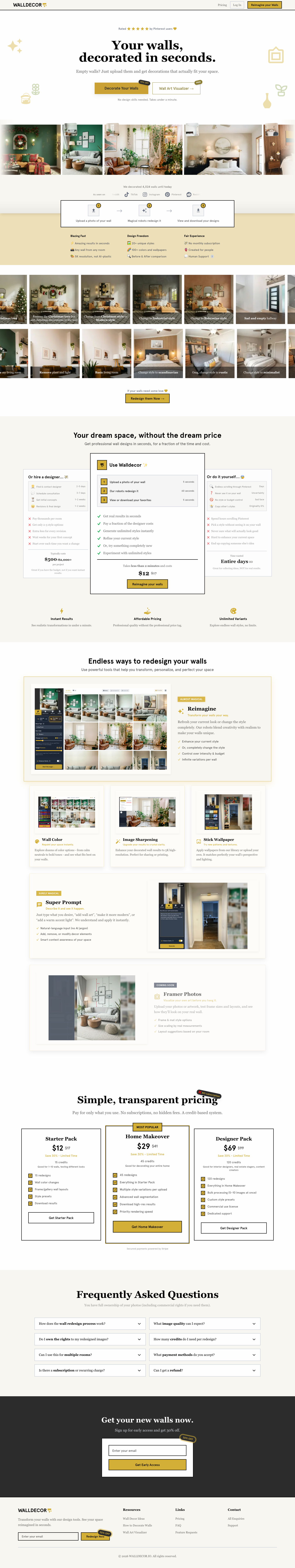 walldecor.io full landing page screenshot
