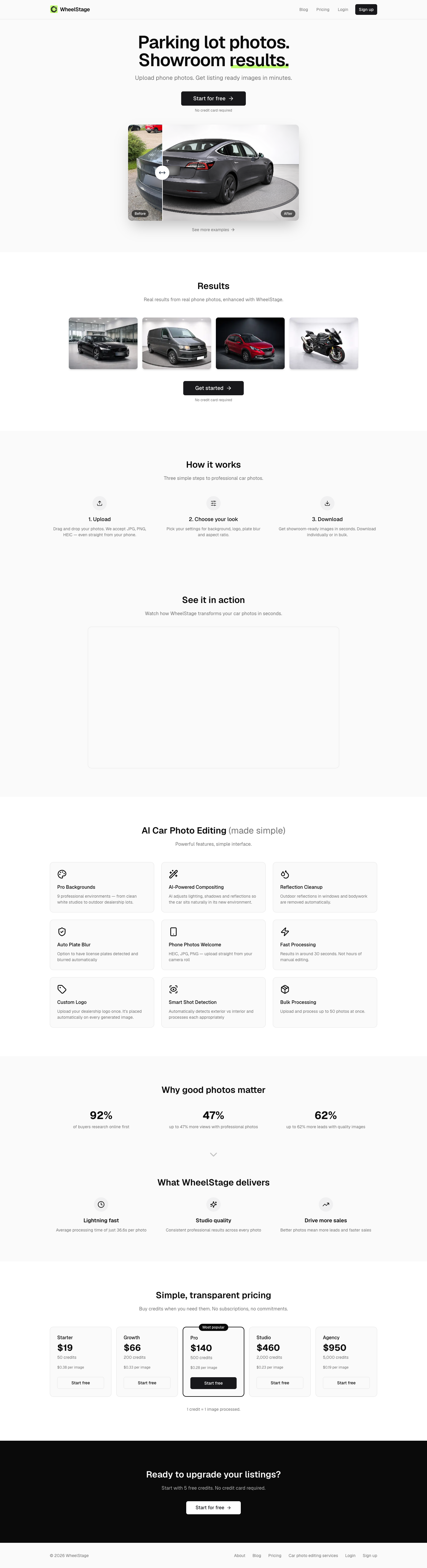 WheelStage full landing page screenshot