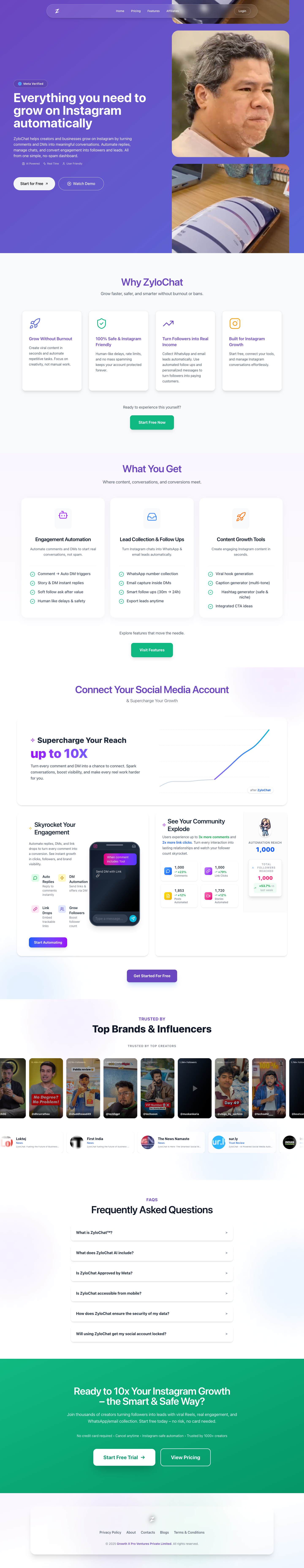 ZyloChat full landing page screenshot