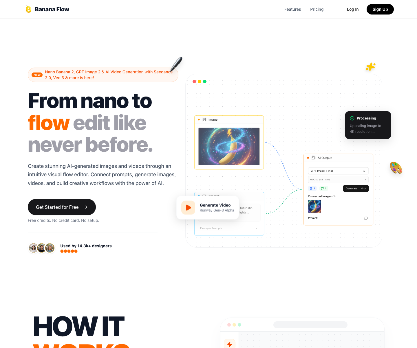 AIBananaFlow landing page screenshot