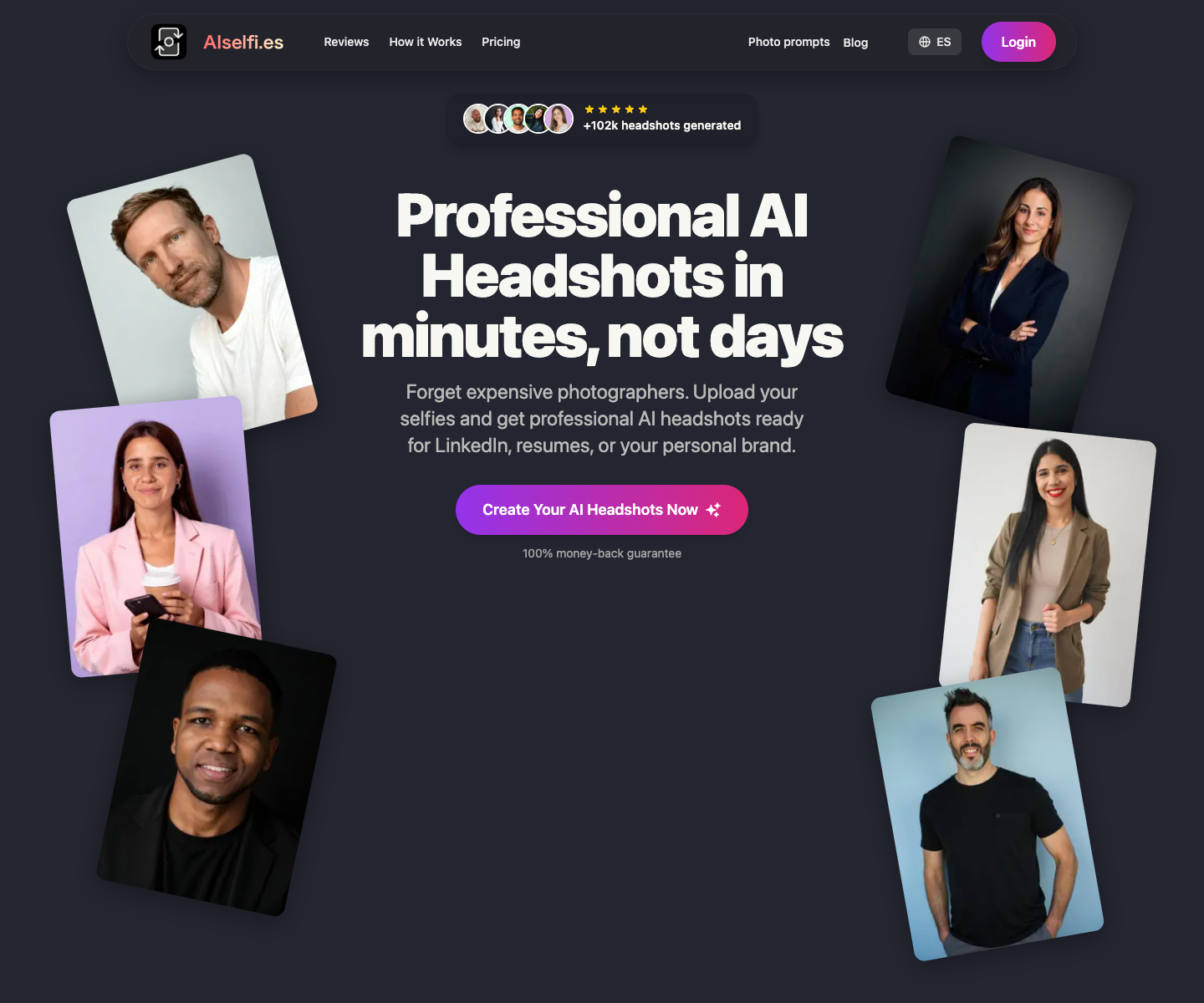 aiselfi.es landing page screenshot
