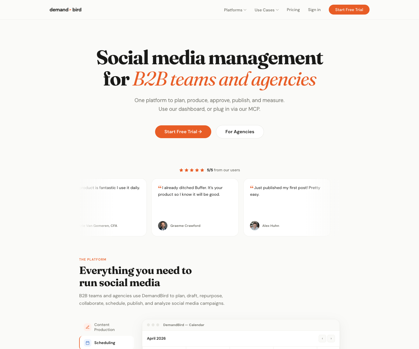 Aware landing page screenshot
