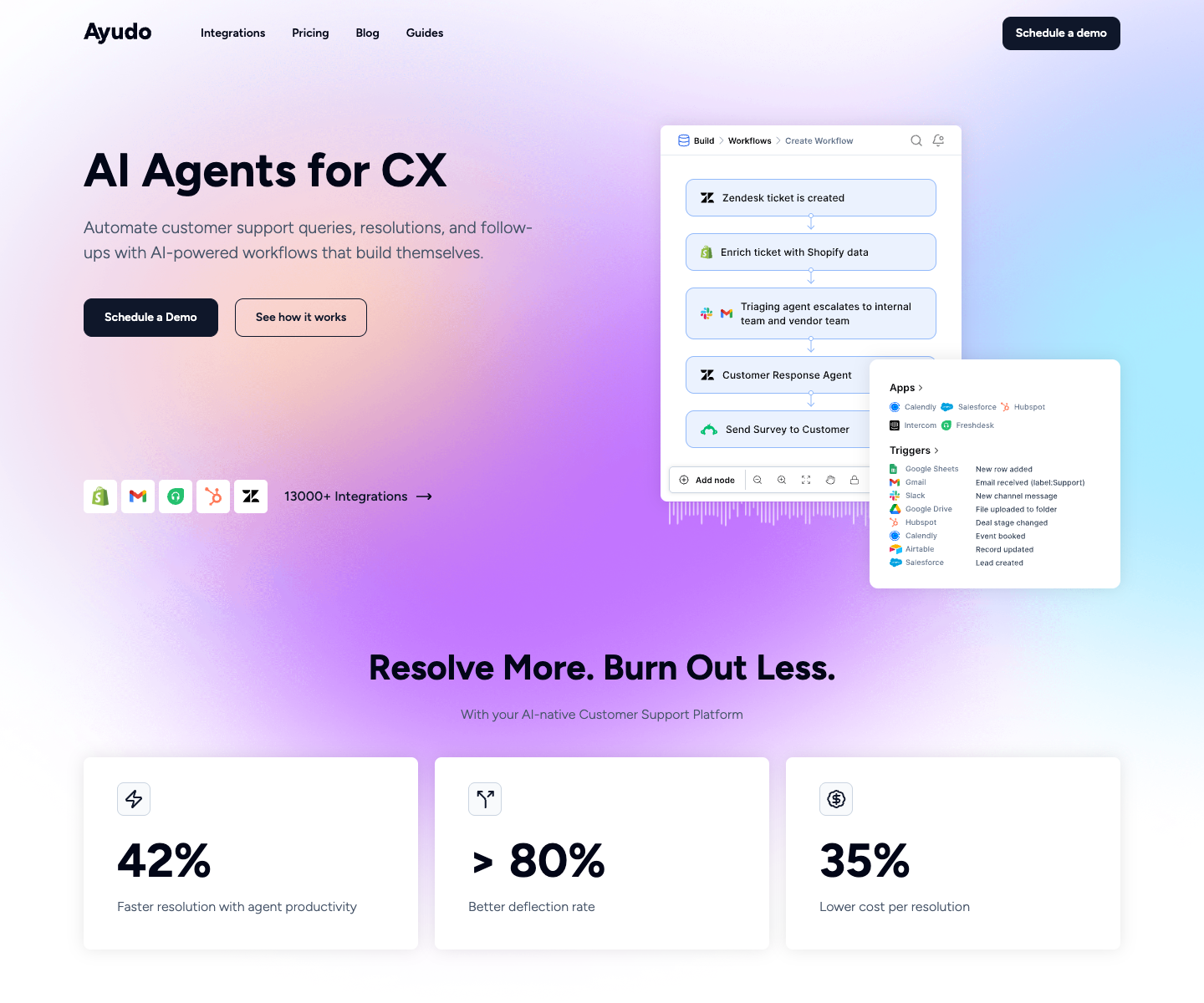 Ayudo landing page screenshot