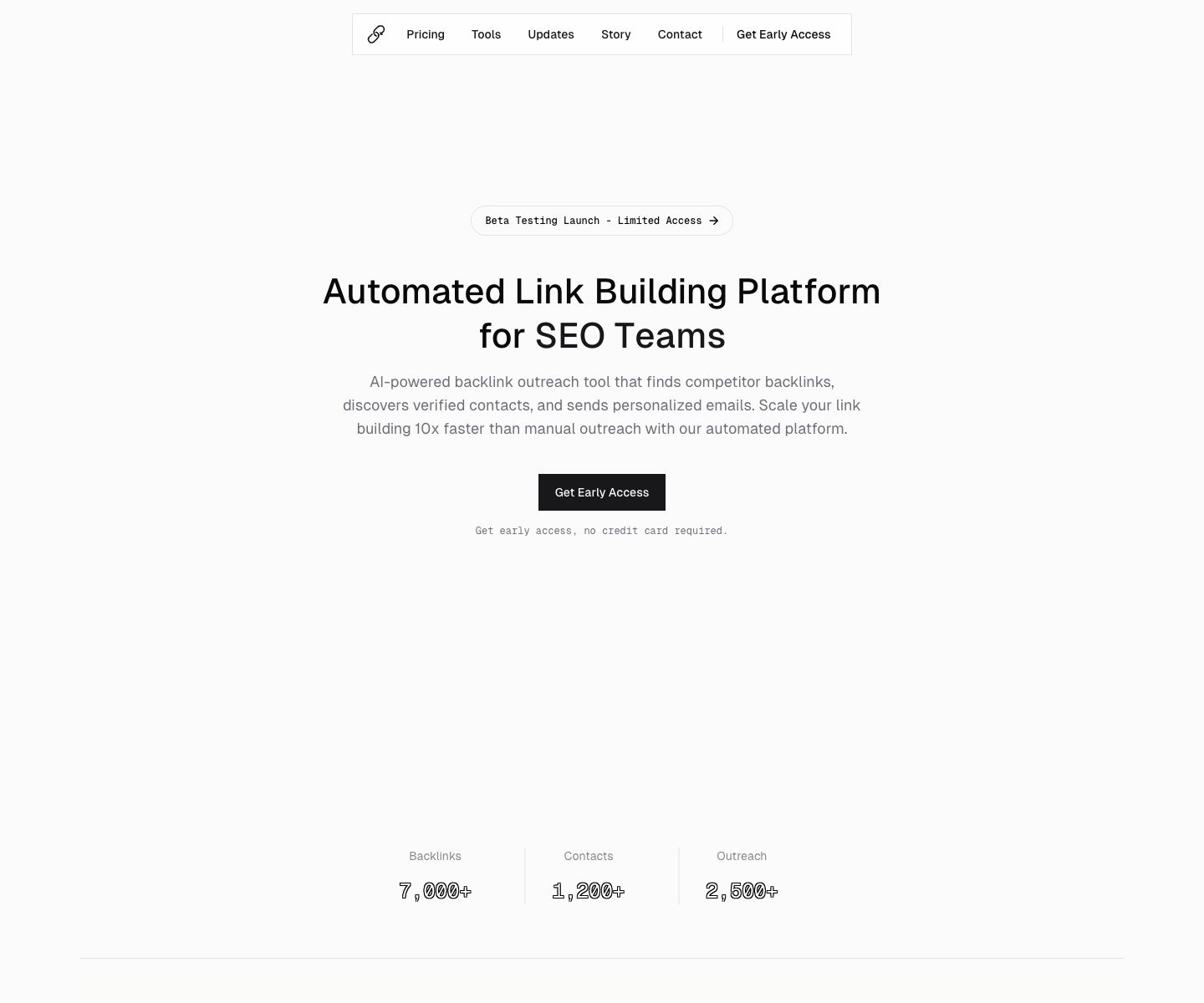 Backlinkswapper landing page screenshot